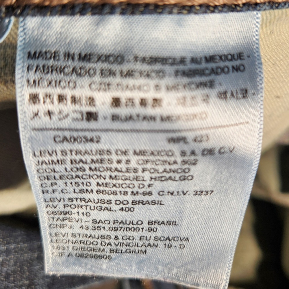 Levi's 511 Slim Fit Jeans Mens 36x32 Dark Blue Excellent Denim Pants 04511-4172 - Picture 7 of 13